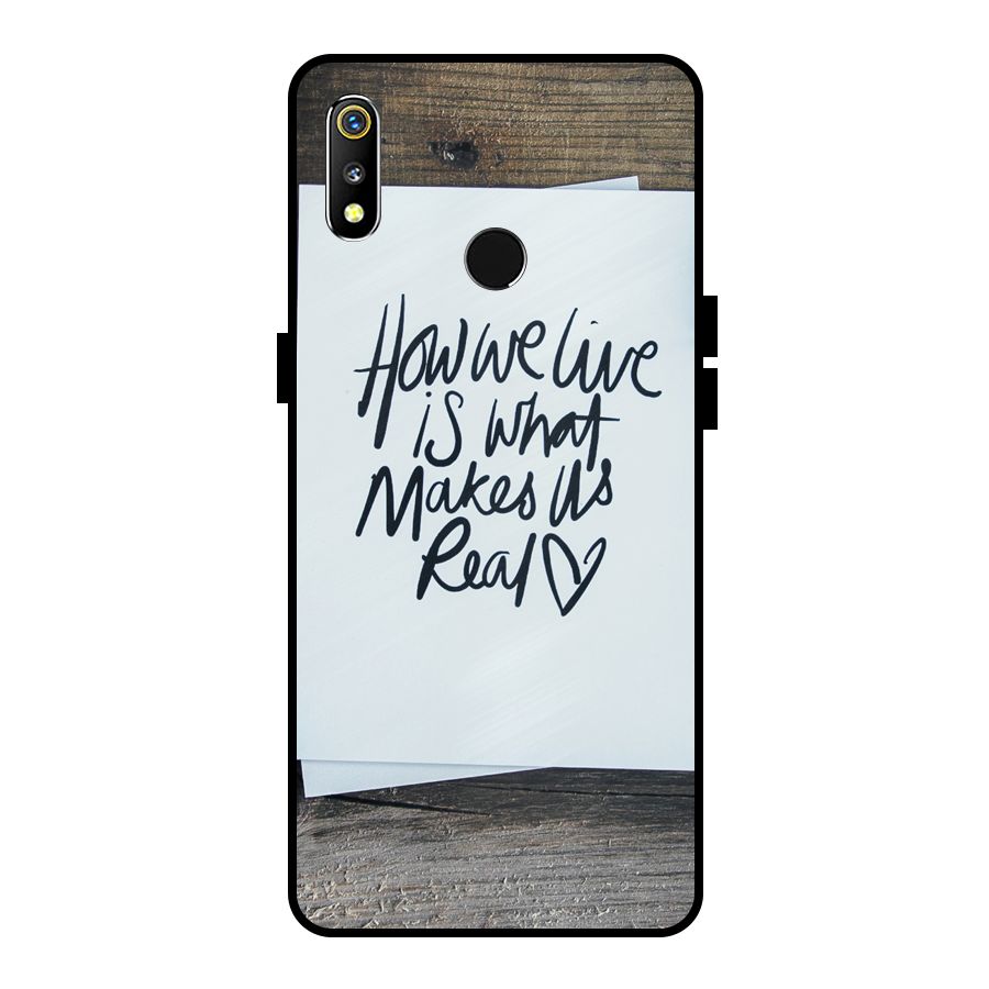 How We Live Metal Back Case for Realme 3