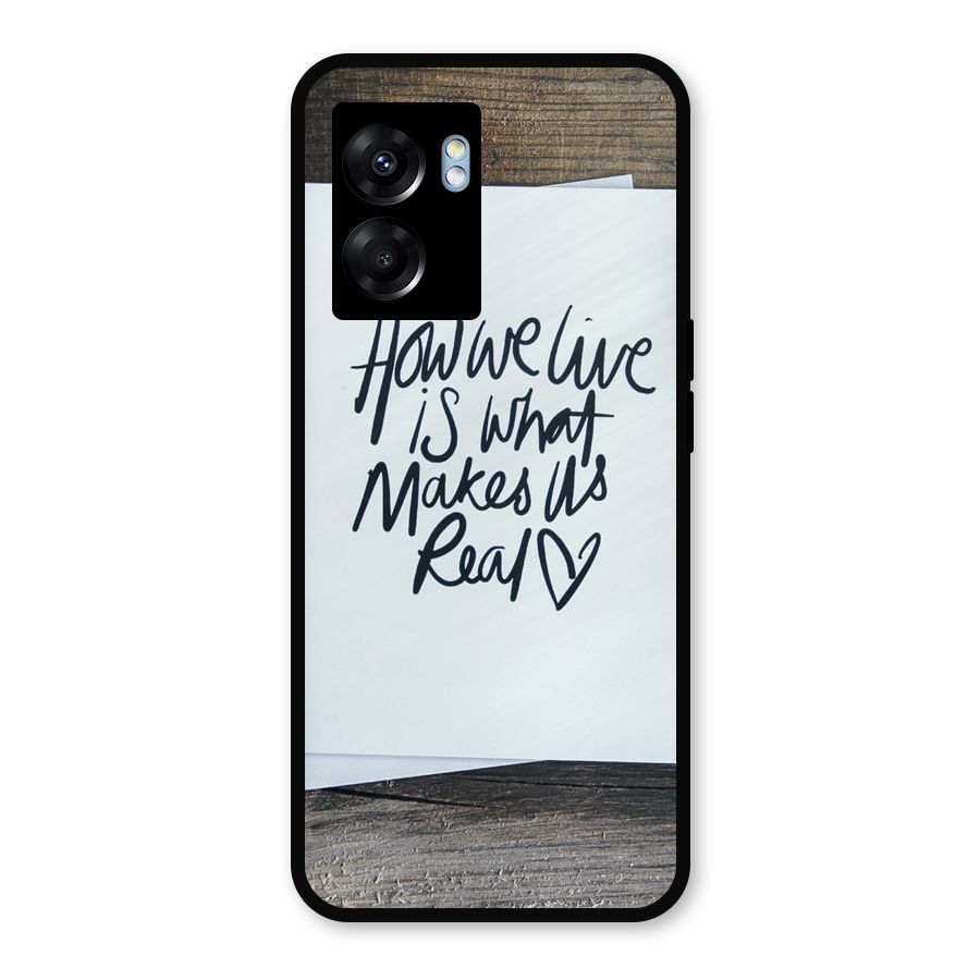 How We Live Metal Back Case for Realme Narzo 50 5G