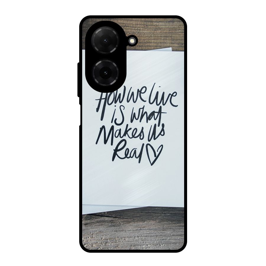 How We Live Metal Back Case for Redmi A5 4G