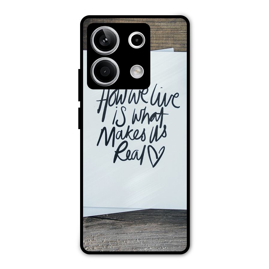 How We Live Metal Back Case for Redmi Note 13 5G