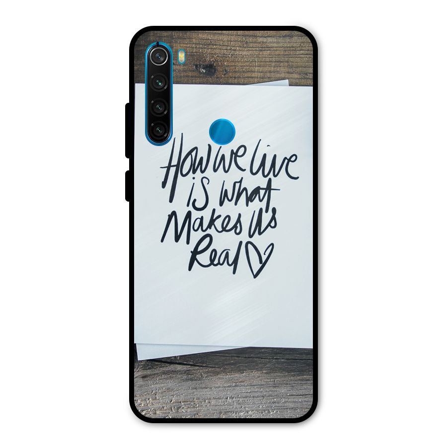 How We Live Metal Back Case for Redmi Note 8