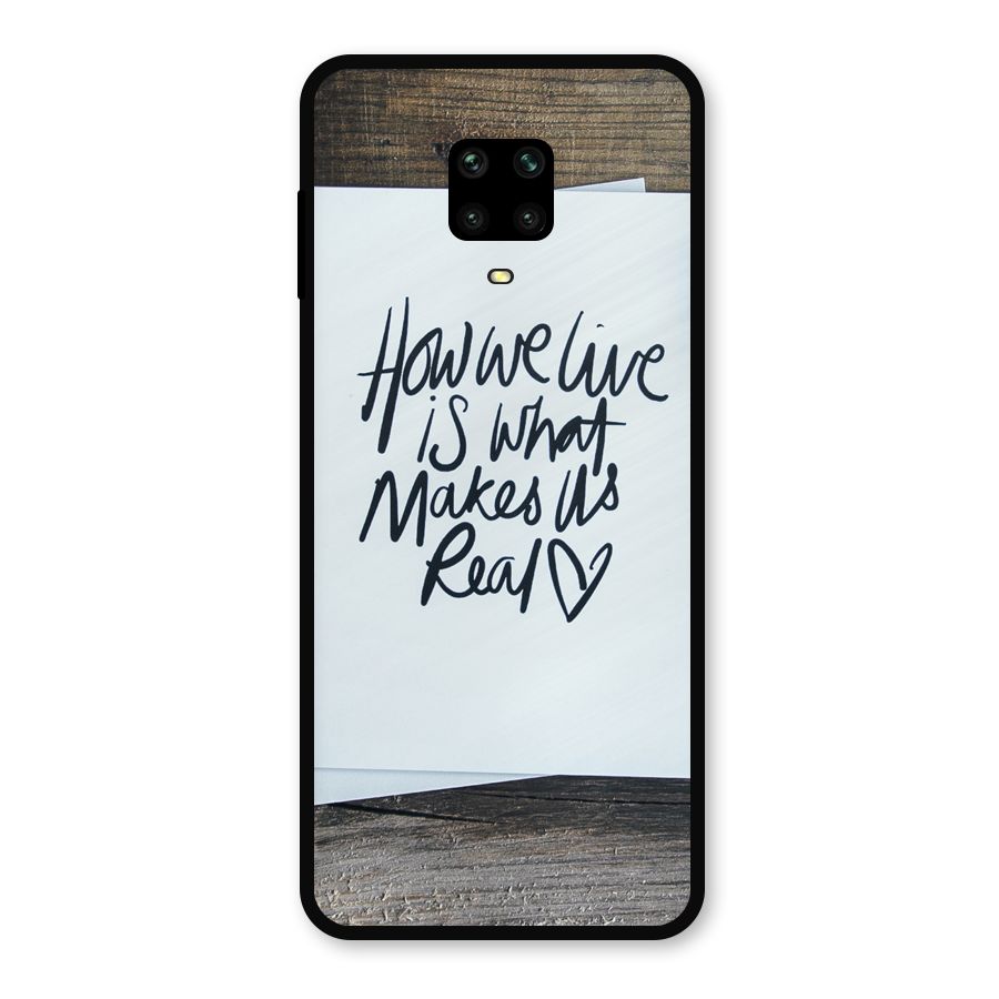 How We Live Metal Back Case for Redmi Note 9 Pro Max