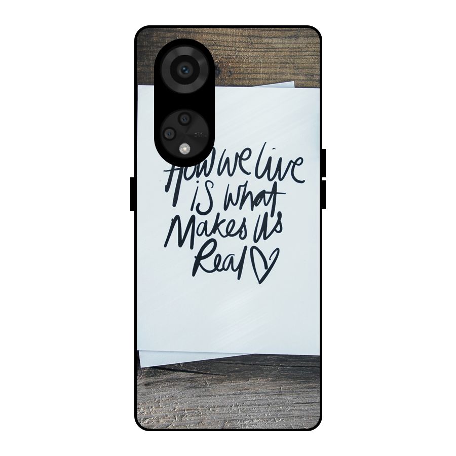 How We Live Metal Back Case for Reno8 T 5G
