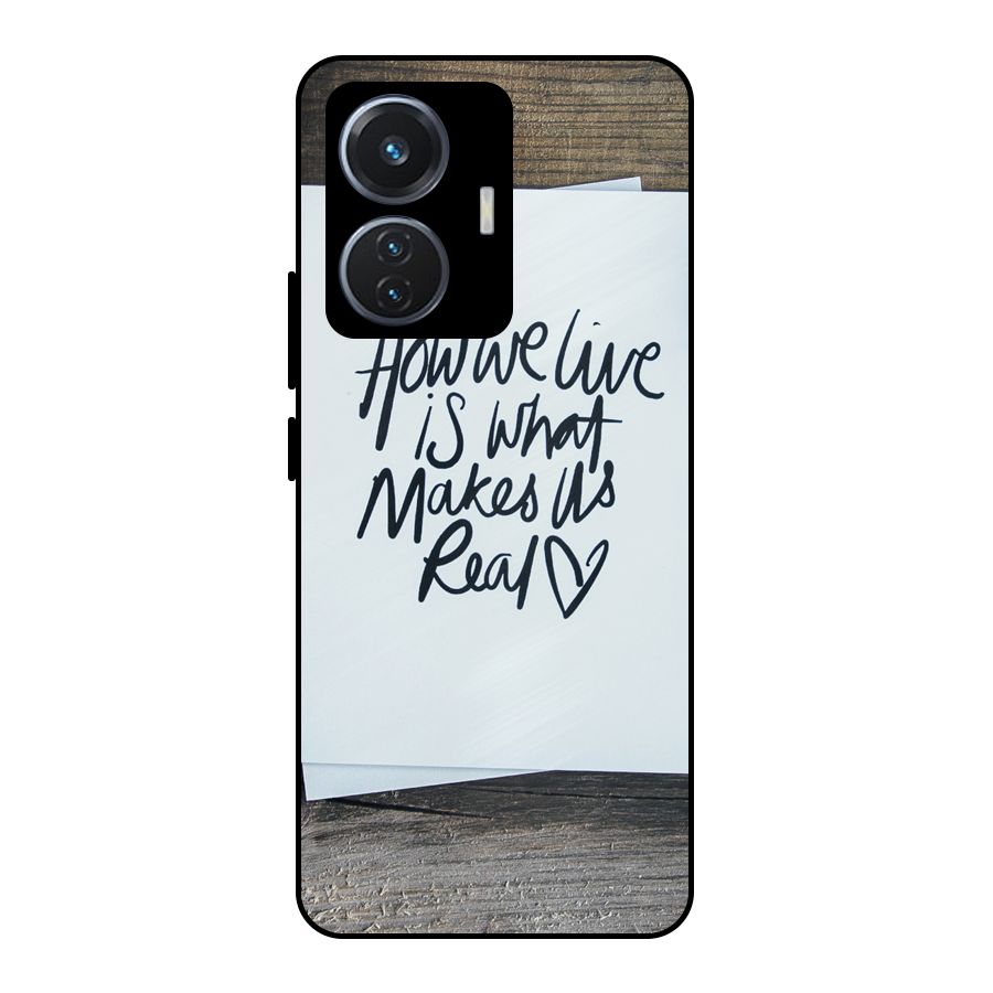 How We Live Metal Back Case for Vivo T1 44W