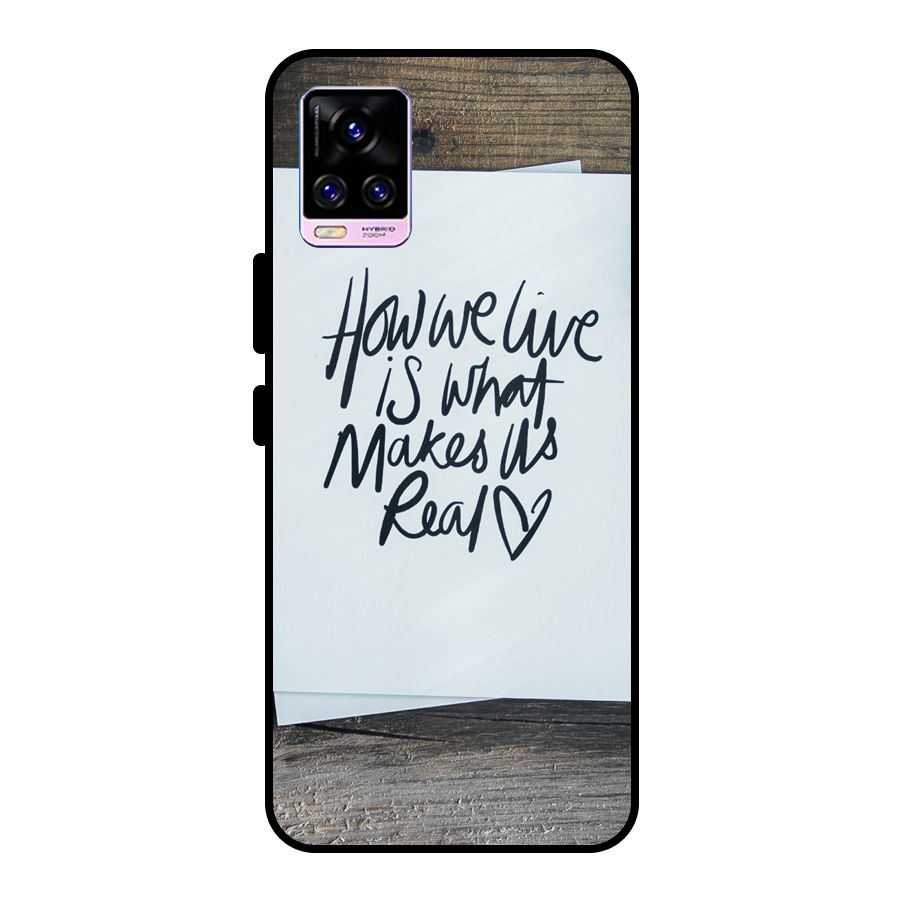 How We Live Metal Back Case for Vivo V20 Pro