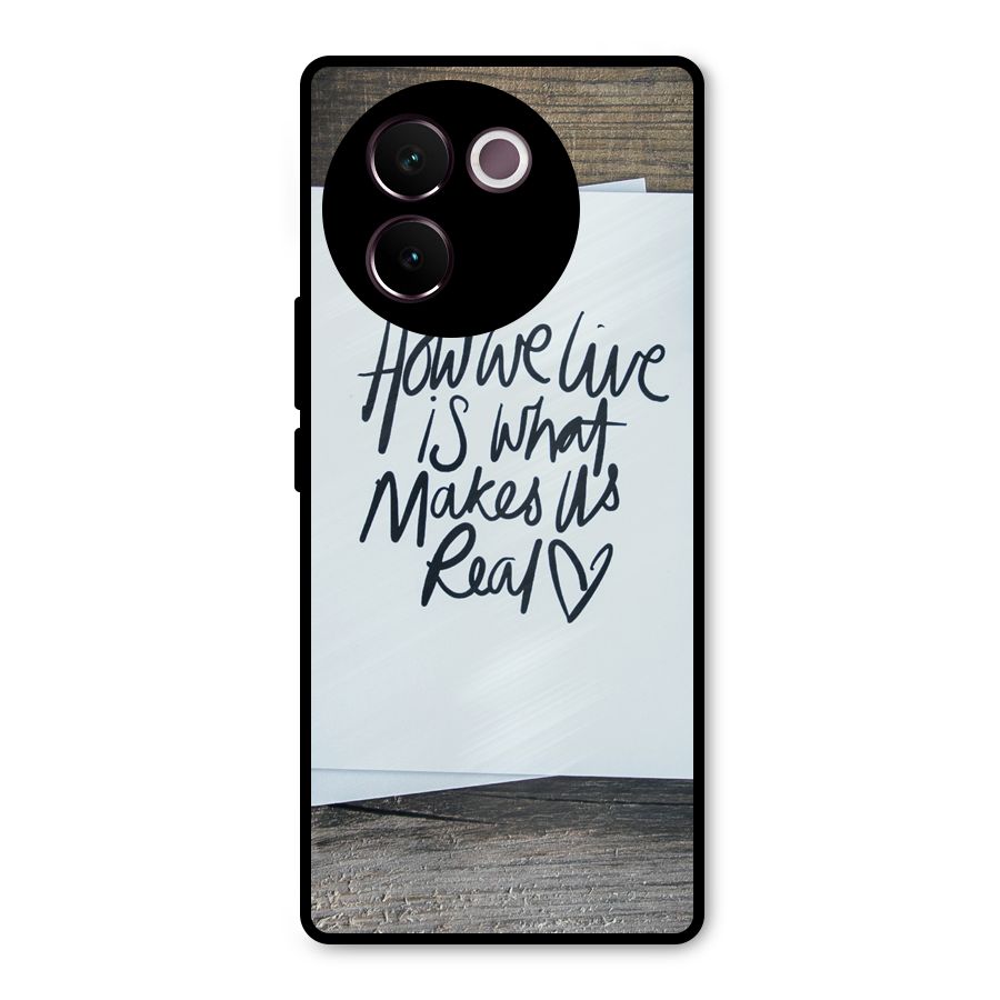 How We Live Metal Back Case for Vivo V30e
