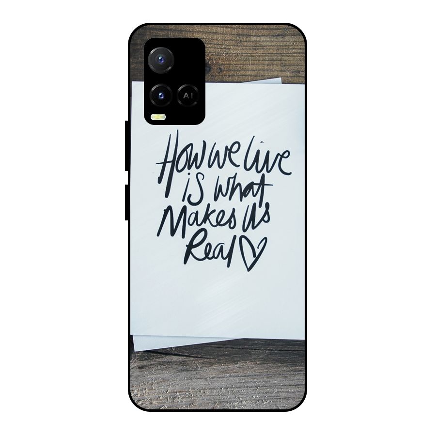 How We Live Metal Back Case for Vivo Y21T