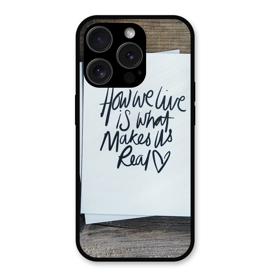 How We Live Metal Back Case for iPhone 15 Pro