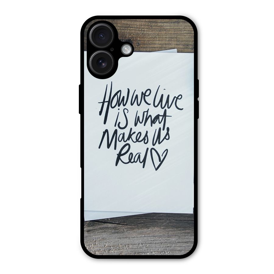 How We Live Metal Back Case for iPhone 16 Plus