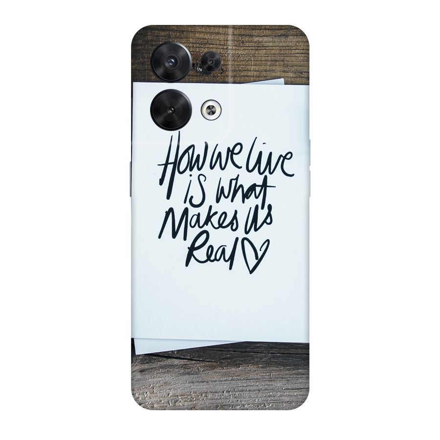 How We Live Original Polycarbonate Back Case for Oppo Reno8 5G