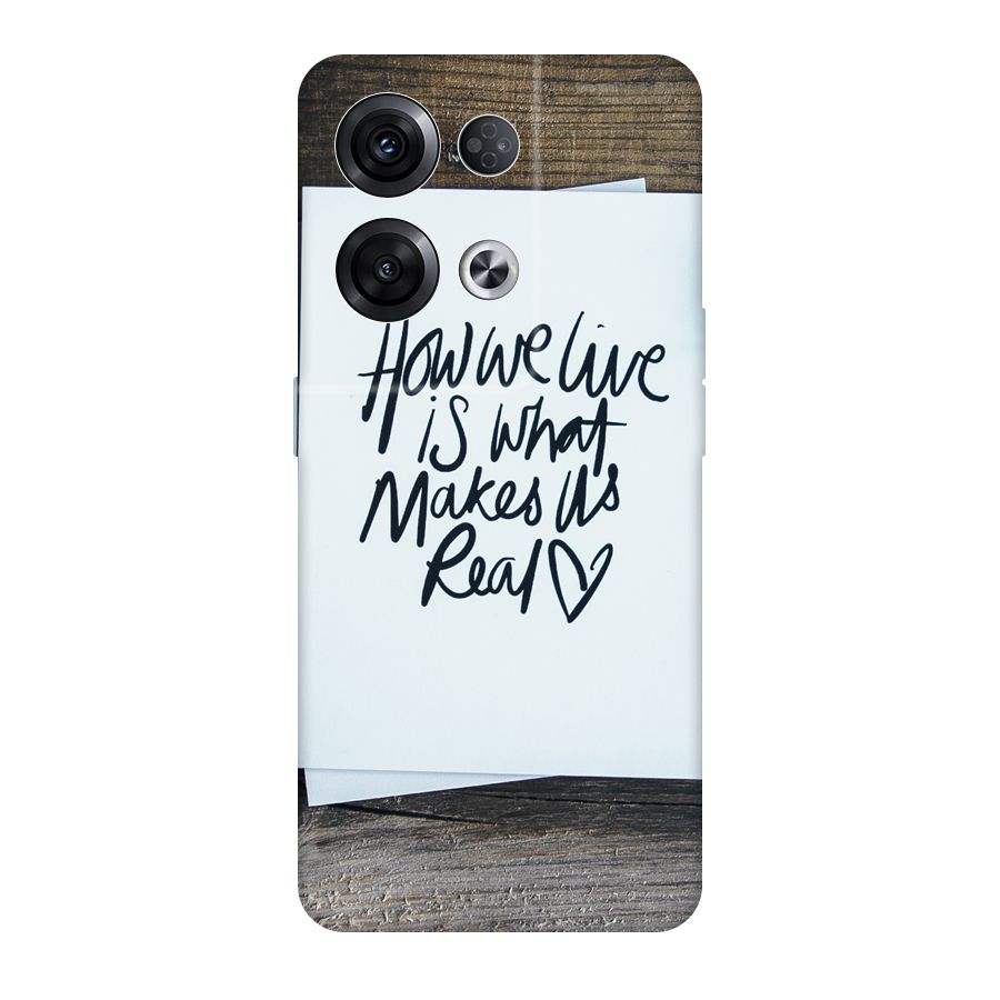 How We Live Original Polycarbonate Back Case for Oppo Reno8 Pro 5G