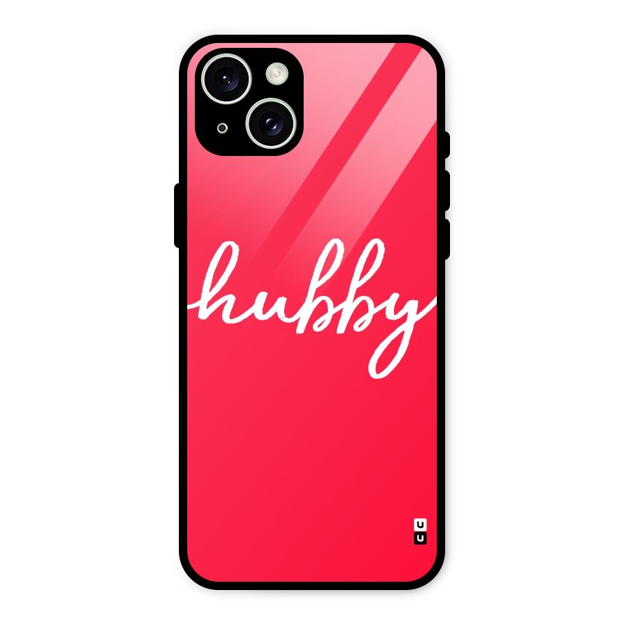 Hubby Glass Back Case for iPhone 15 Plus