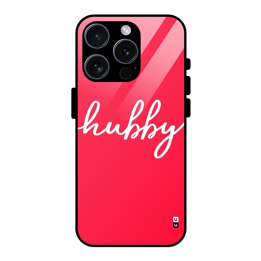 Hubby Glass Back Case for iPhone 15 Pro