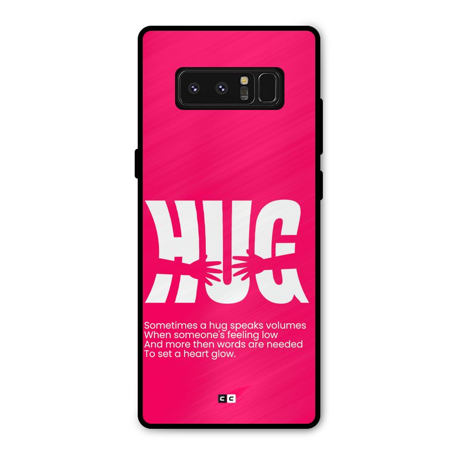 Hug Speaks Metal Back Case for Galaxy Note 8