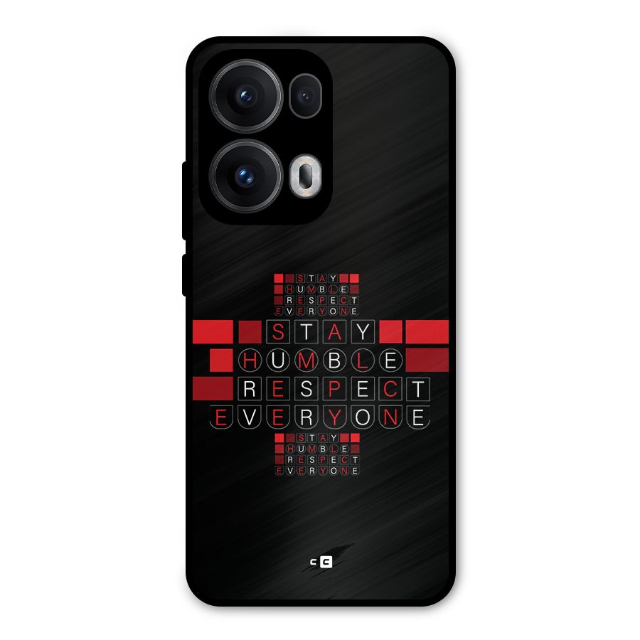 Humble Respect Metal Back Case for Oppo Reno13 Pro