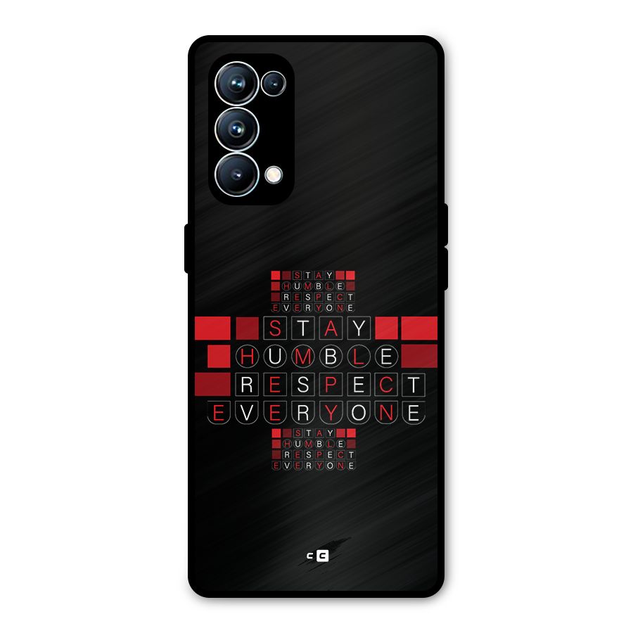 Humble Respect Metal Back Case for Oppo Reno5 Pro 5G
