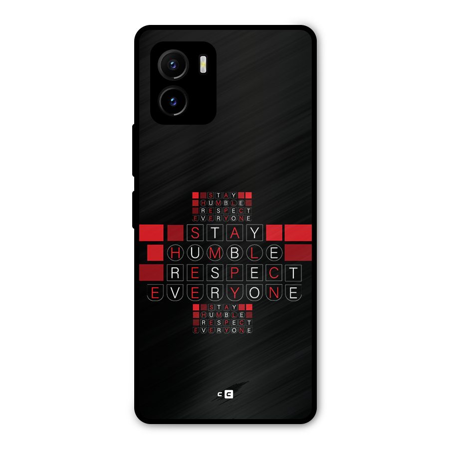 Humble Respect Metal Back Case for Vivo Y15s