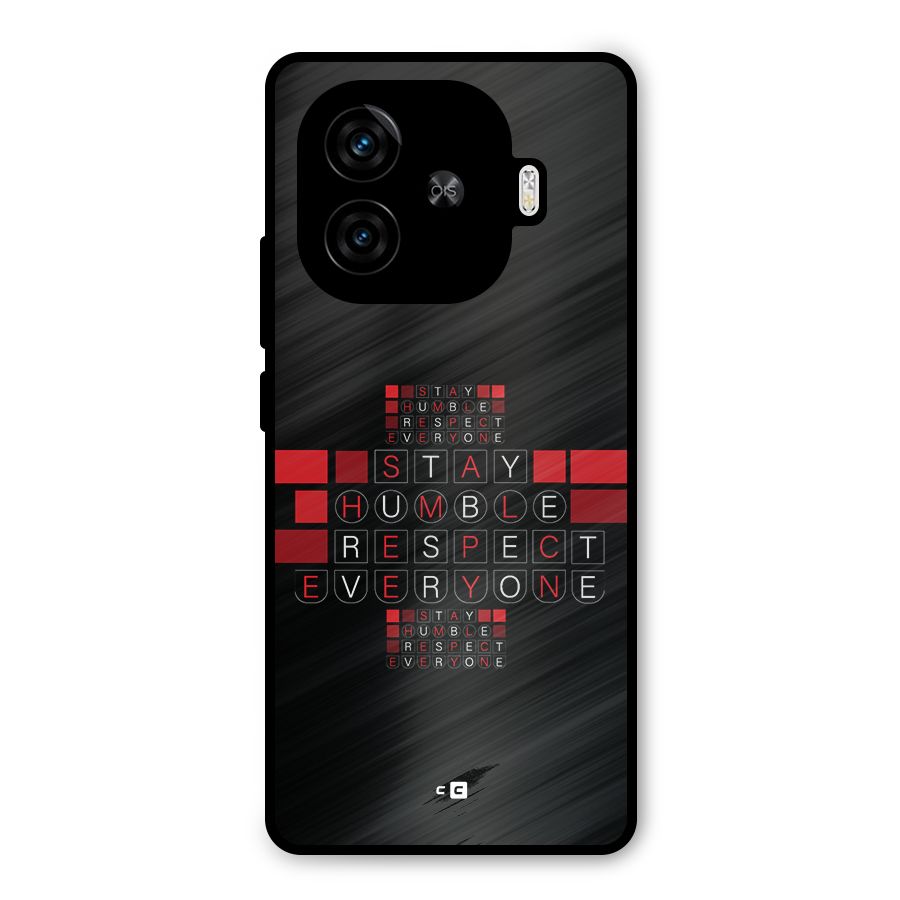 Humble Respect Metal Back Case for iQOO Z9 Turbo
