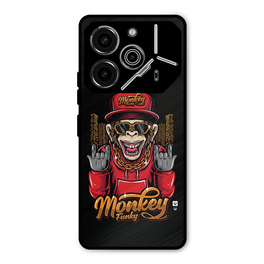 Hunky Funky Monkey Metal Back Case for Tecno Pova 6 Pro