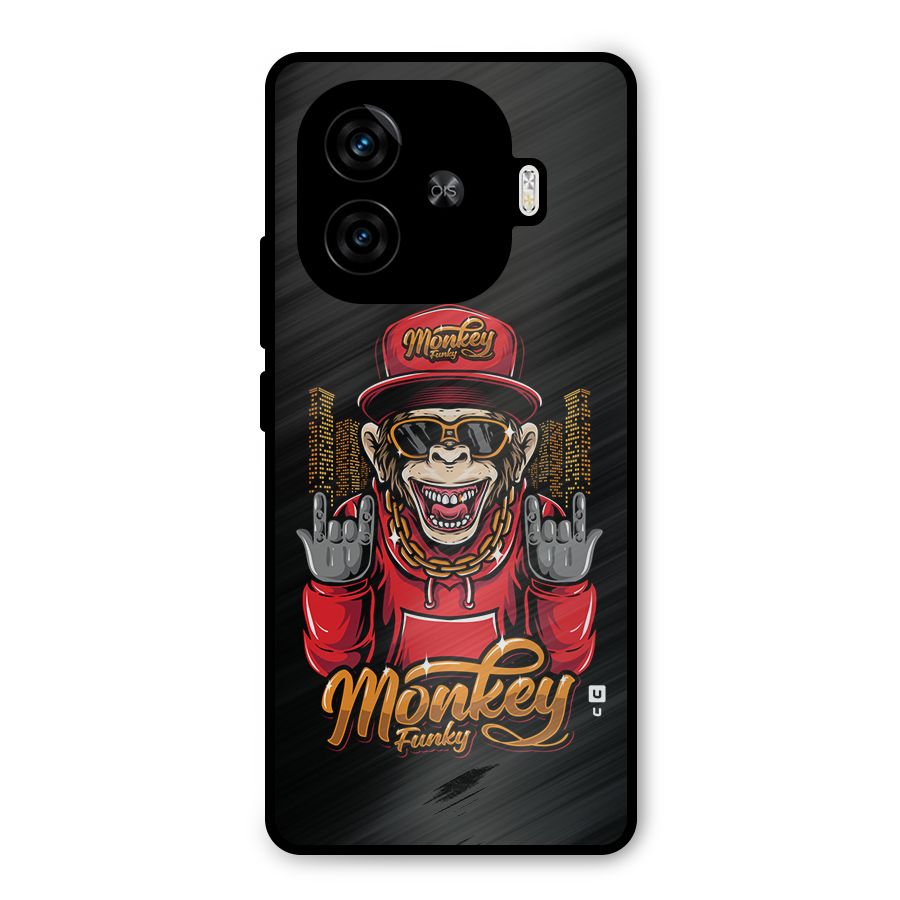Hunky Funky Monkey Metal Back Case for iQOO Z9 Turbo