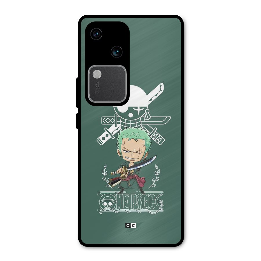 Hunter Zoro Sword Metal Back Case for Vivo V30 Pro