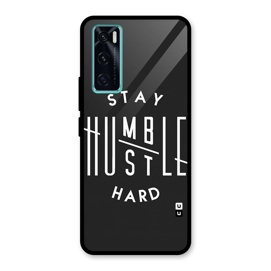 Hustle Hard Glass Back Case for Vivo V20 SE