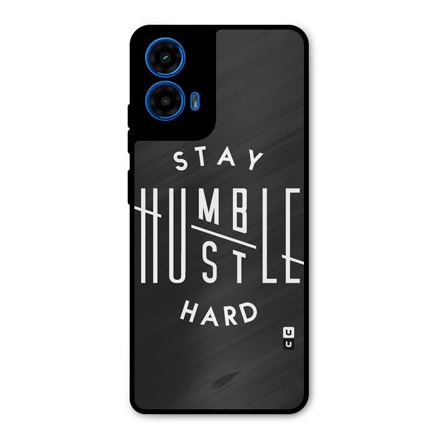 Hustle Hard Metal Back Case for Moto G45
