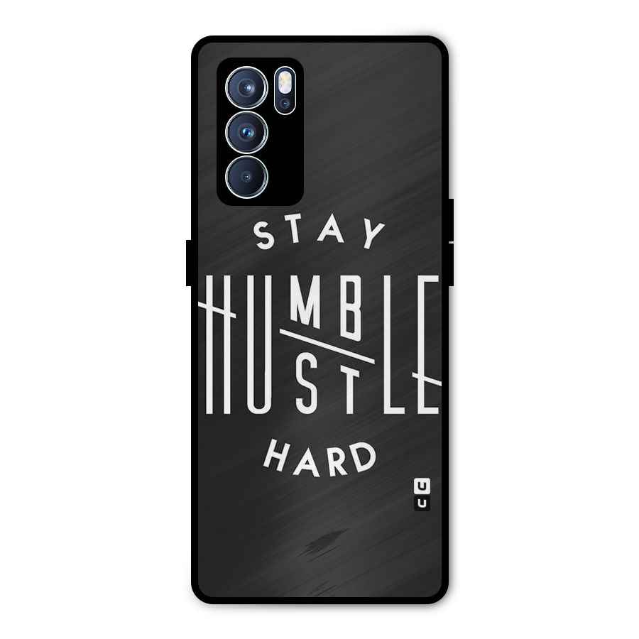 Hustle Hard Metal Back Case for Oppo Reno6 Pro 5G