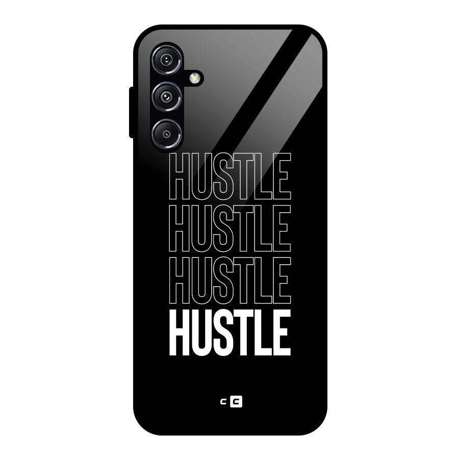 Hustle Hustle Hustle Glass Back Case for Galaxy M34 5G