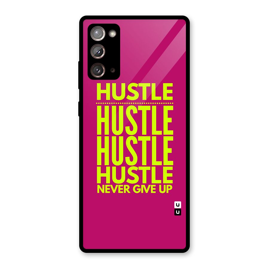 Hustle Never Give Up Glass Back Case for Galaxy Note 20