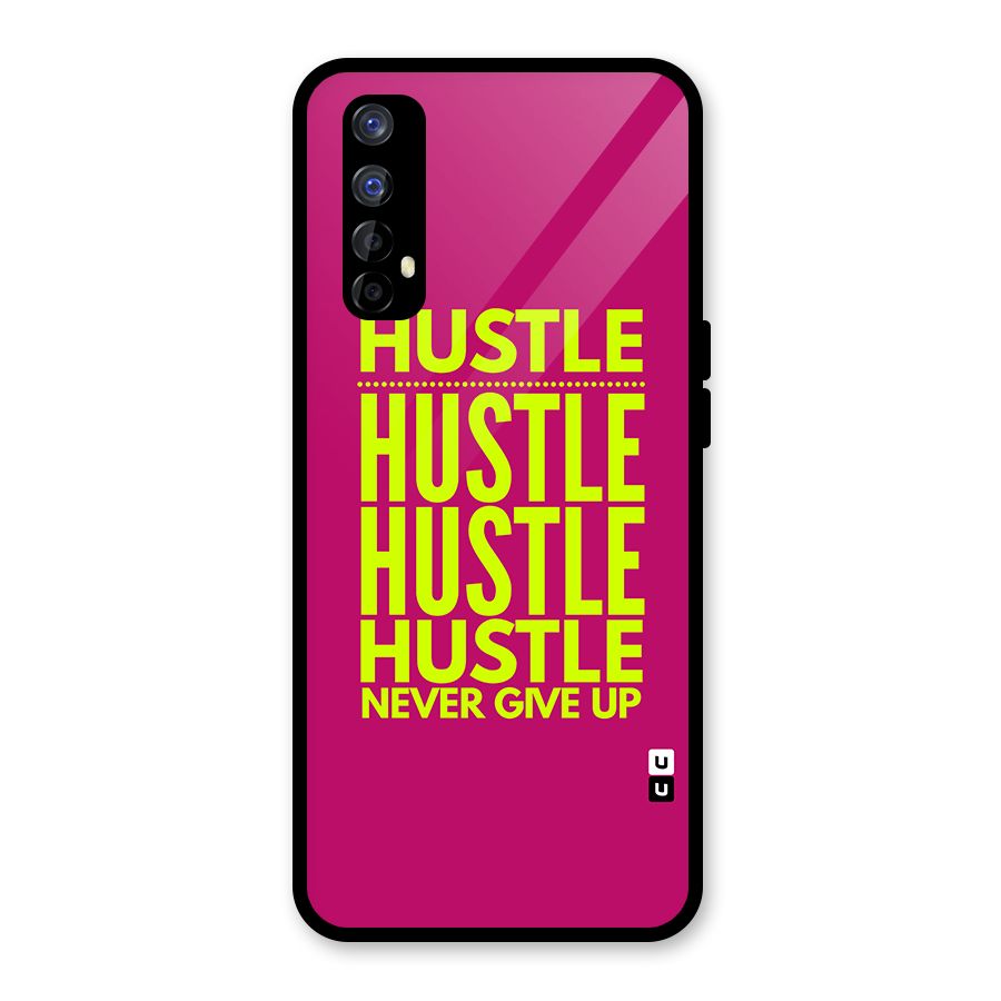 Hustle Never Give Up Glass Back Case for Realme 7