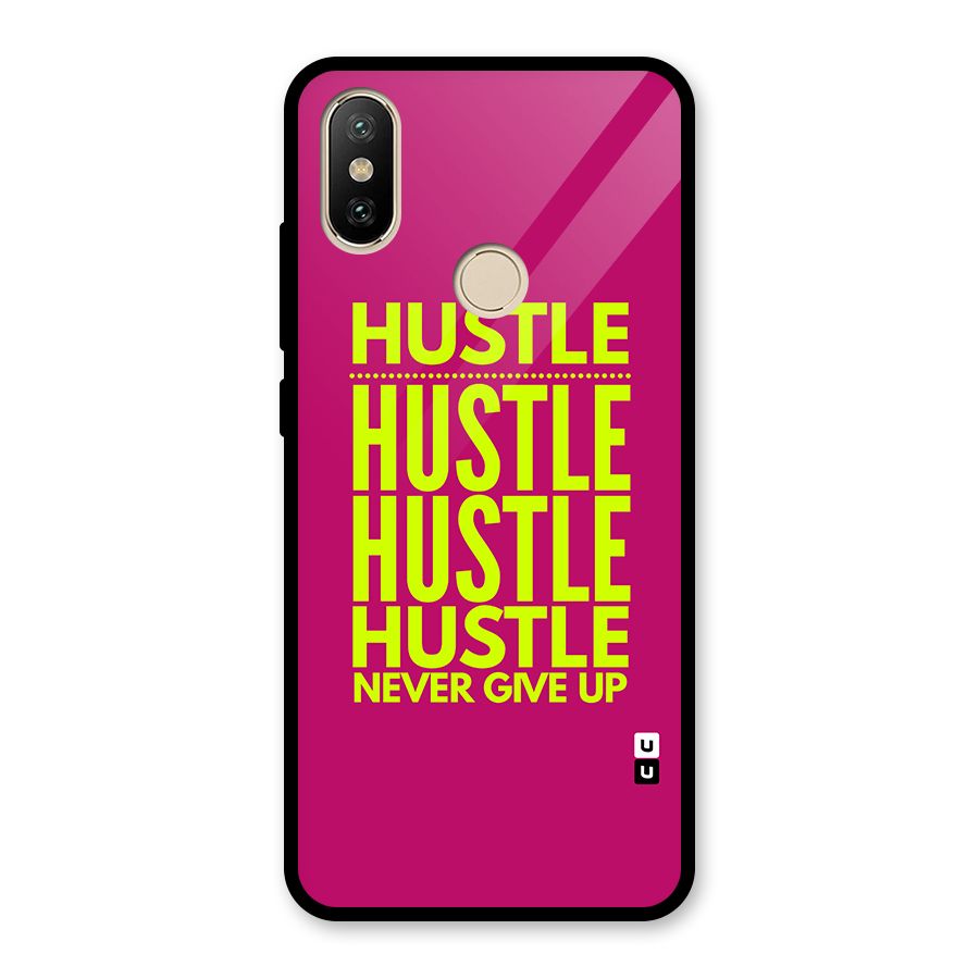 Hustle Never Give Up Glass Back Case for Redmi A2