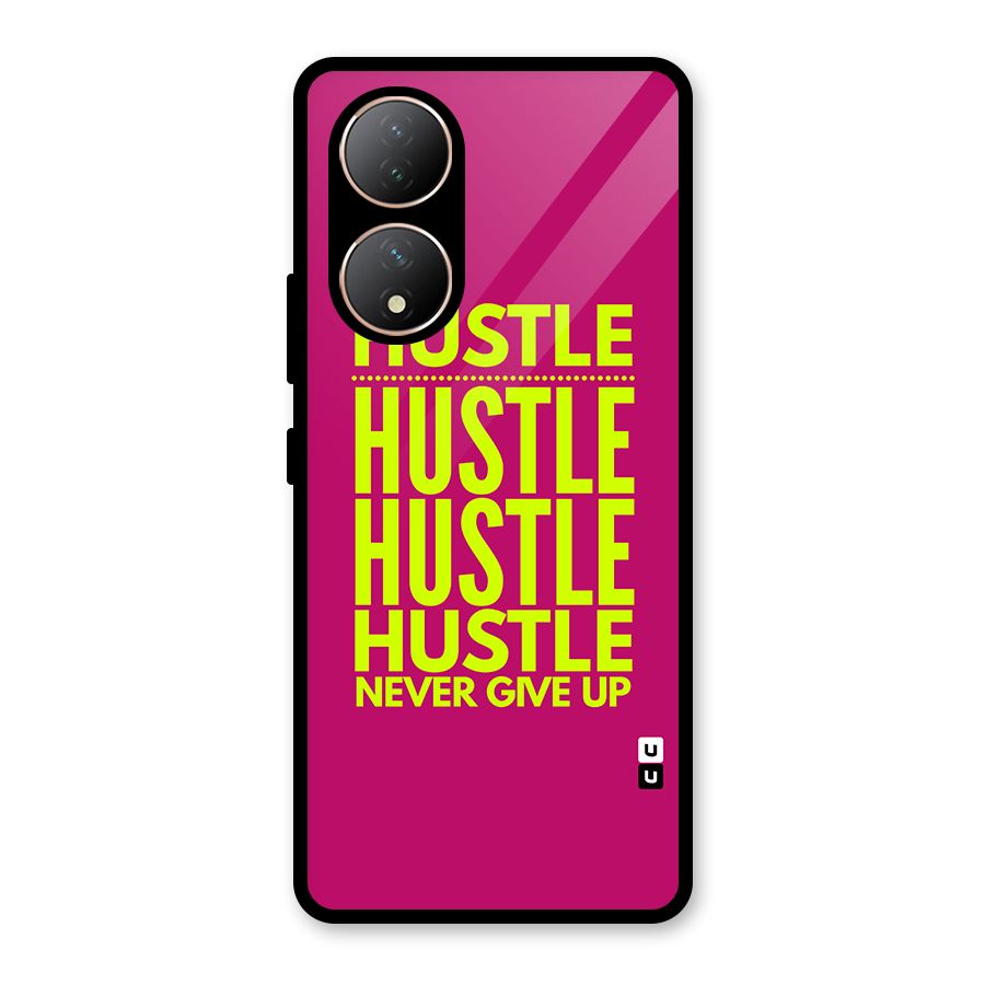 Hustle Never Give Up Glass Back Case for Vivo Y100
