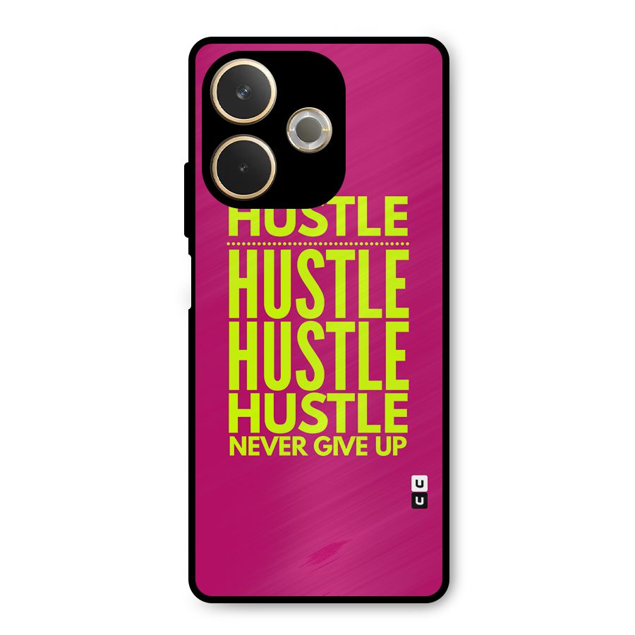 Hustle Never Give Up Metal Back Case for Oppo A5 Pro
