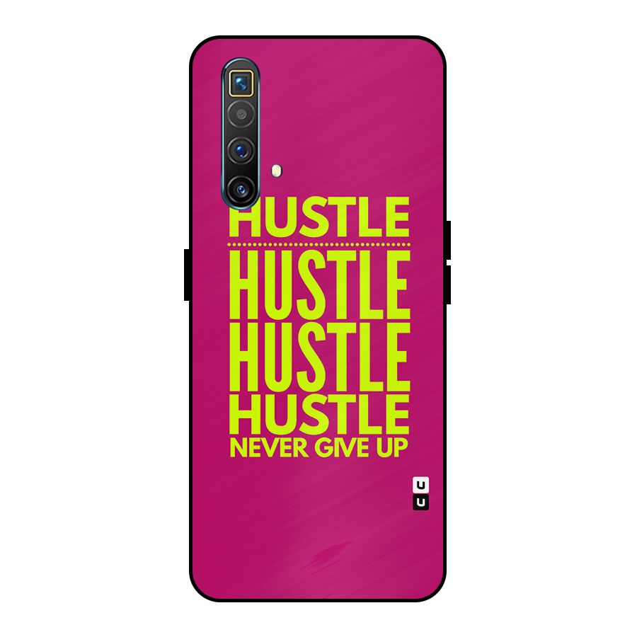 Hustle Never Give Up Metal Back Case for Realme X3 SuperZoom