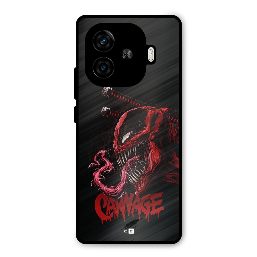 Hybrid Carnage Metal Back Case for iQOO Z9 Turbo