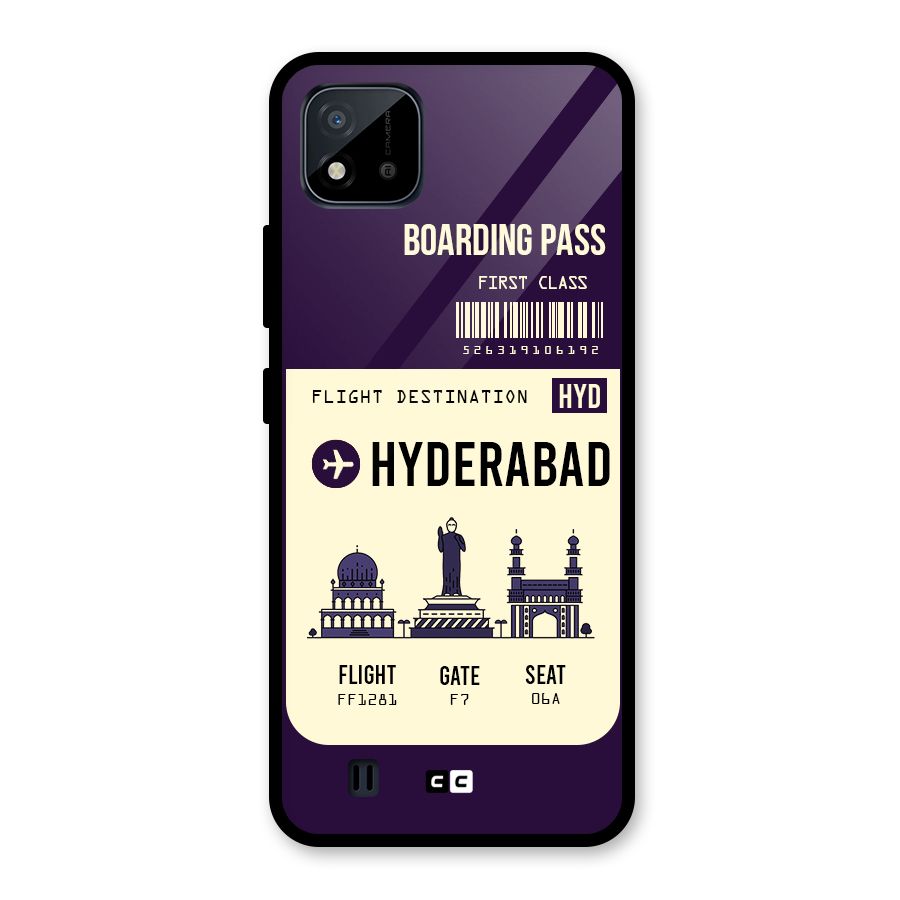 Hyderabad Boarding Pass Glass Back Case for Realme C11 2021