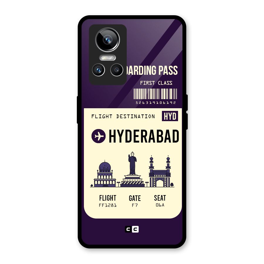 Hyderabad Boarding Pass Glass Back Case for Realme GT Neo 3