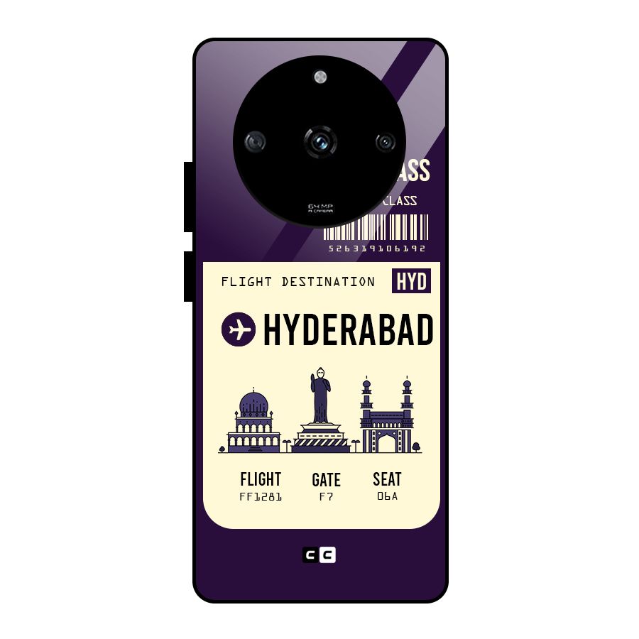 Hyderabad Boarding Pass Glass Back Case for Realme Narzo 60 5G