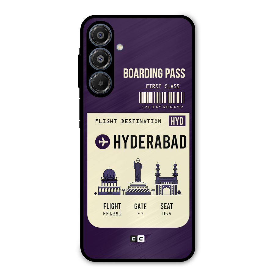 Hyderabad Boarding Pass Metal Back Case for Galaxy A16 5G
