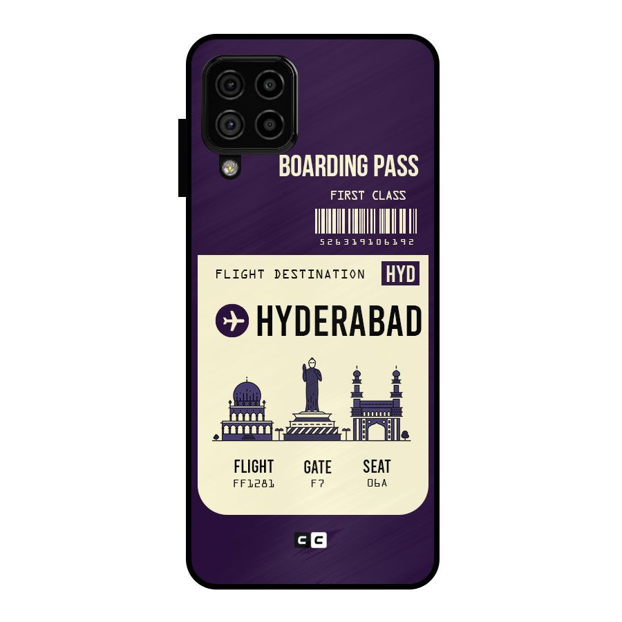 Hyderabad Boarding Pass Metal Back Case for Galaxy A22 4G