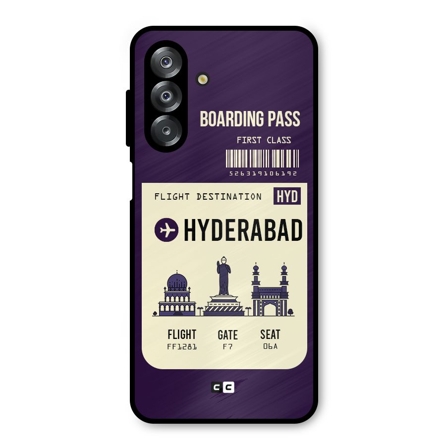 Hyderabad Boarding Pass Metal Back Case for Galaxy A26