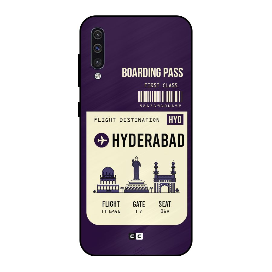 Hyderabad Boarding Pass Metal Back Case for Galaxy A30s