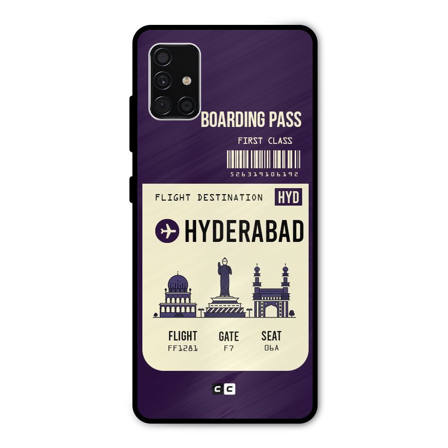 Hyderabad Boarding Pass Metal Back Case for Galaxy A51