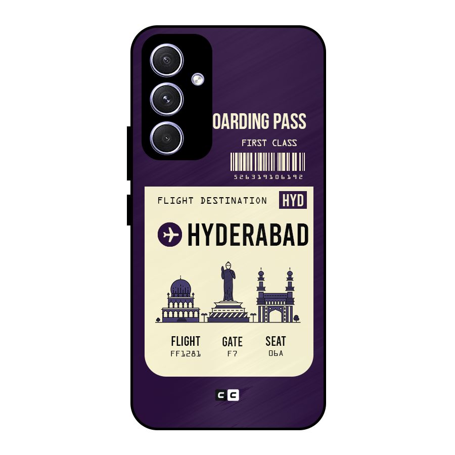 Hyderabad Boarding Pass Metal Back Case for Galaxy A54