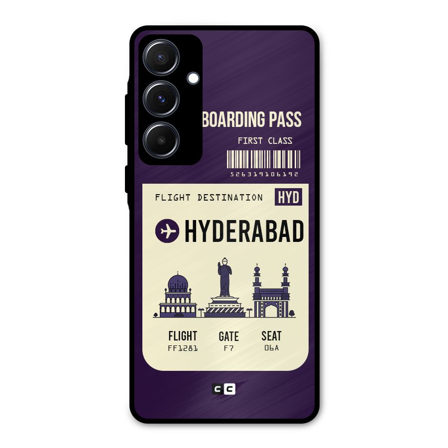 Hyderabad Boarding Pass Metal Back Case for Galaxy A55