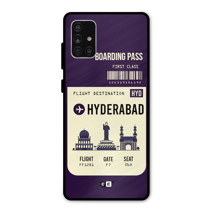 Hyderabad Boarding Pass Metal Back Case for Galaxy A71