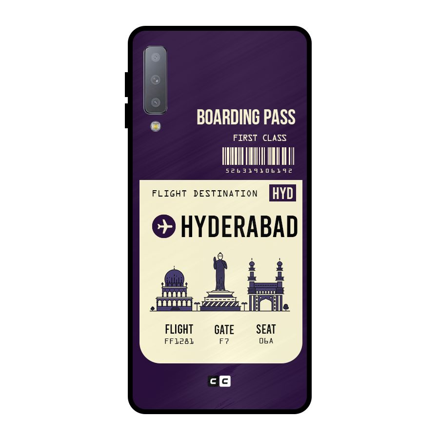 Hyderabad Boarding Pass Metal Back Case for Galaxy A7 (2018)