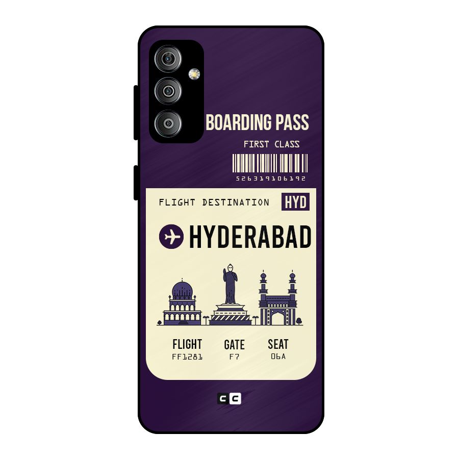 Hyderabad Boarding Pass Metal Back Case for Galaxy F23
