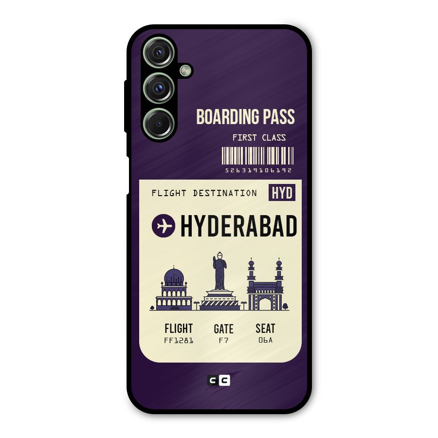 Hyderabad Boarding Pass Metal Back Case for Galaxy F34
